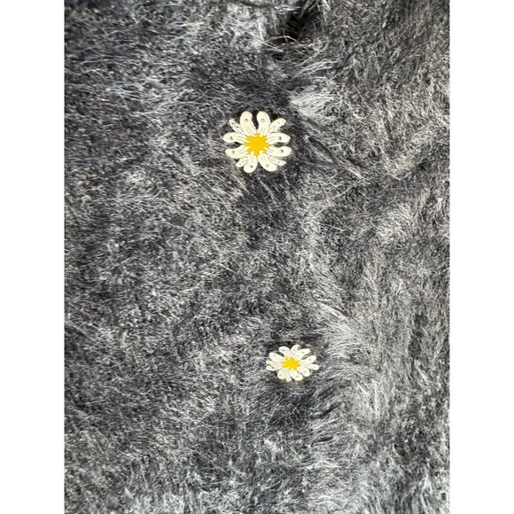 WNTD Apparel Blu Boy Mohair Unisex Cardigan Black Grey-sz Medium - Picture 4 of 13